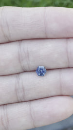 Load and play video in Gallery viewer, Montana Sapphire .81 CT Medium Blue Hexagon Cut
