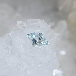 Load image into Gallery viewer, Aquamarine .52 CT Bluish Silver Lozenge Cut

