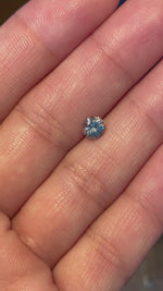 Load and play video in Gallery viewer, Montana Sapphire .90 CT Light Blue to Grey Color Change Round Cut

