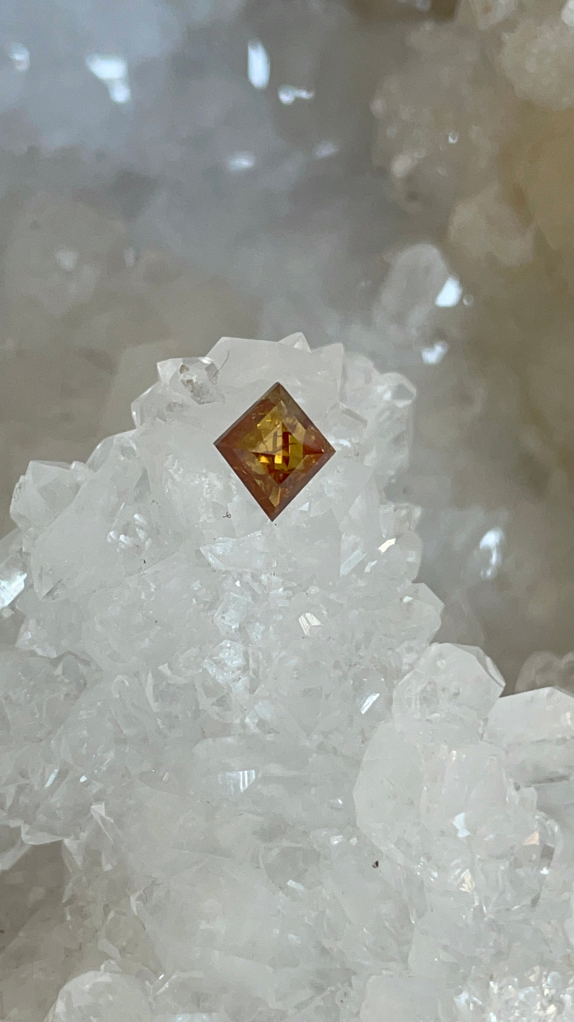 Diamond .82 CT Rusty Salt and Pepper Diamond-Flat Bottom Cut