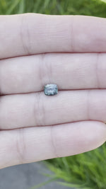 Load and play video in Gallery viewer, Montana Sapphire 1.06 CT Blue Teal to Seafoam Green CC Antique Cushion Cut
