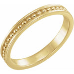 Load image into Gallery viewer, 14K Gold Beaded 3.5mm Thick Ring
