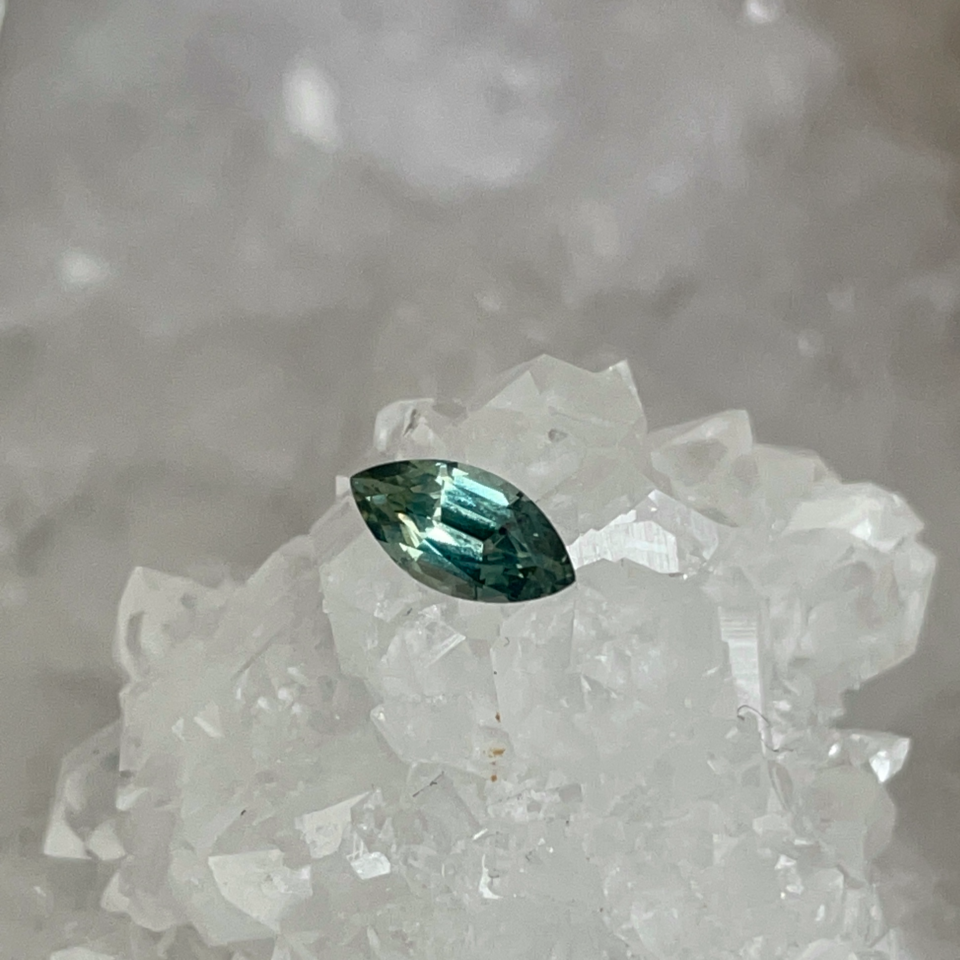 Montana Sapphire .70 CT Blue Green Seafoam Teal Marquise Cut
