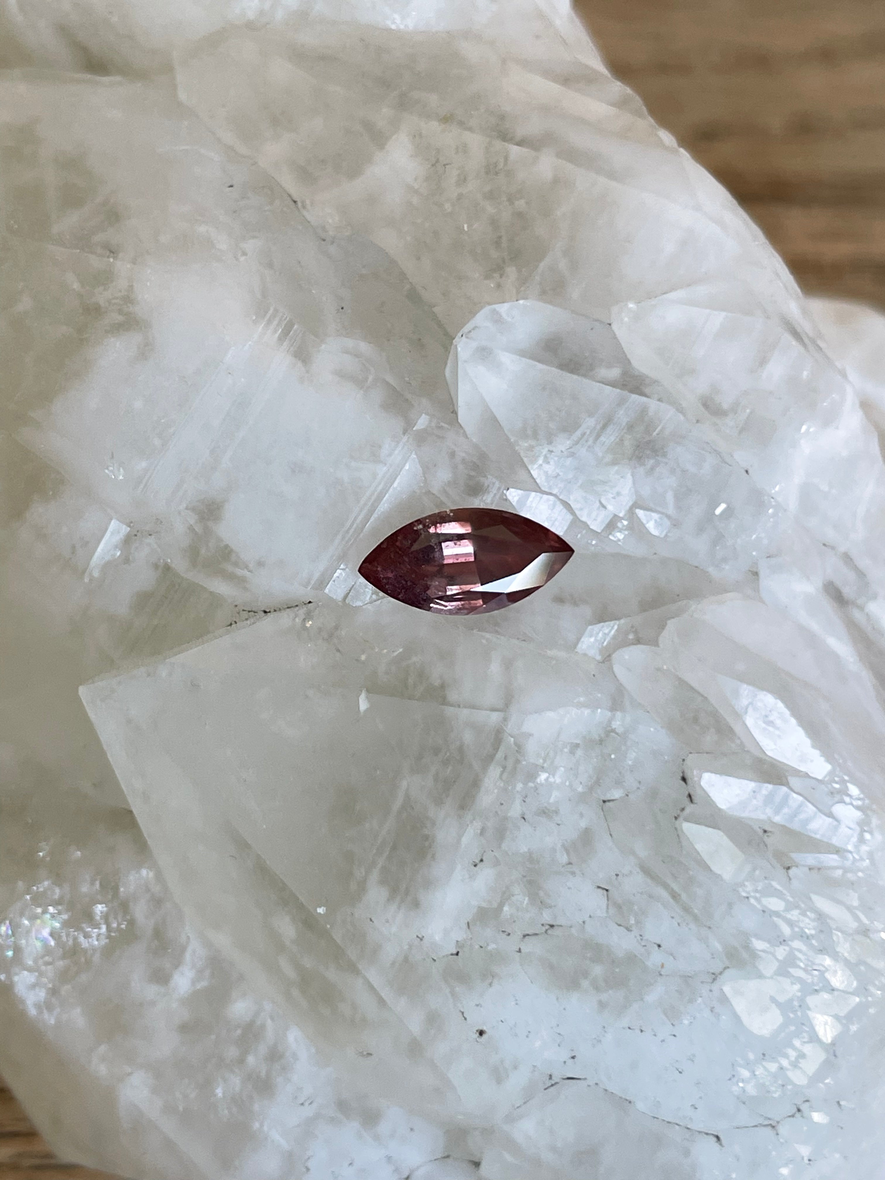 Umba Sapphire 1.05 CT Color Change Amber/Green to Padparascha Marquise Cut - Unique