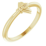 Load image into Gallery viewer, 14K Gold Honeybee Stacking Ring
