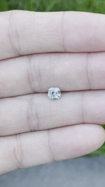 Load and play video in Gallery viewer, Montana Sapphire .95 CT Grey Blue Asscher Cut
