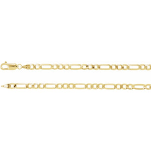 Chain - Figaro Style - 14K Gold - Various Widths and Lengths with Lobster Clasp