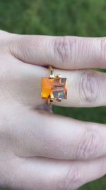 Load and play video in Gallery viewer, Citrine 4.31 CT Rich Orange Pixel Cut
