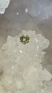 Montana Sapphire 1.18 CT Color Change Chardonnay and Silver to Amber Brilliant Hexagon Cut