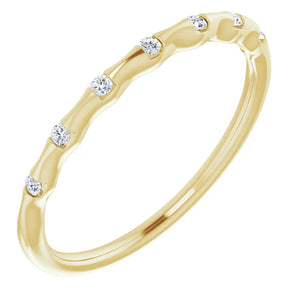 14K Gold .06 CTW Diamond Stackable Ring