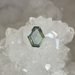 Load image into Gallery viewer, Montana Sapphire .97 CT Light Teal Hexagon Portrait Cut
