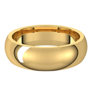 Classic 6mm band in 14K Gold (Yellow, White, Rose)