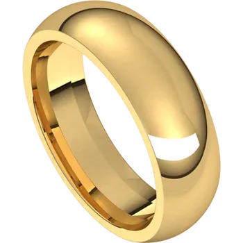 Classic 6mm band in 14K Gold (Yellow, White, Rose)
