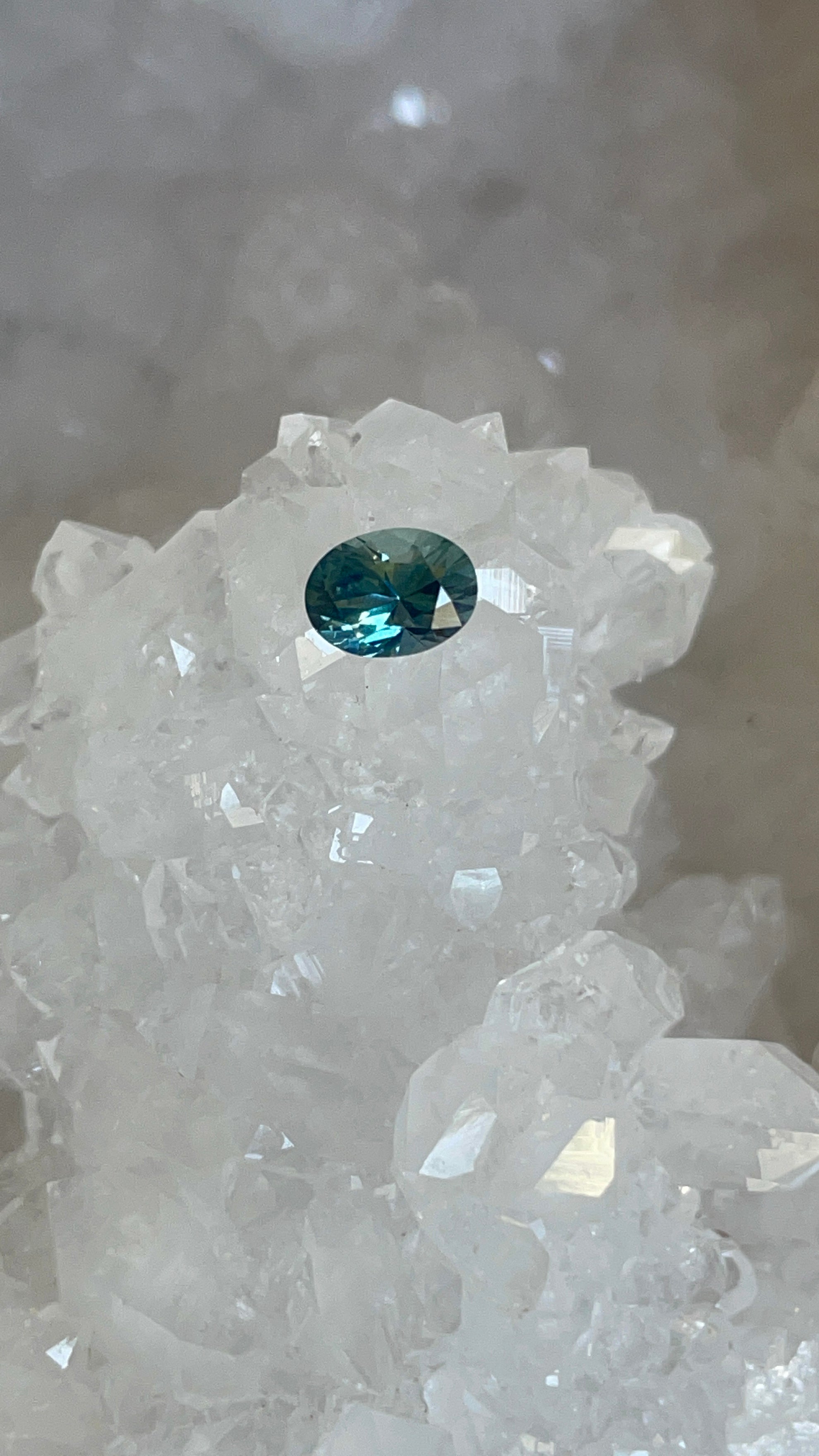 Montana Sapphire .97 CT Teal Oval Cut