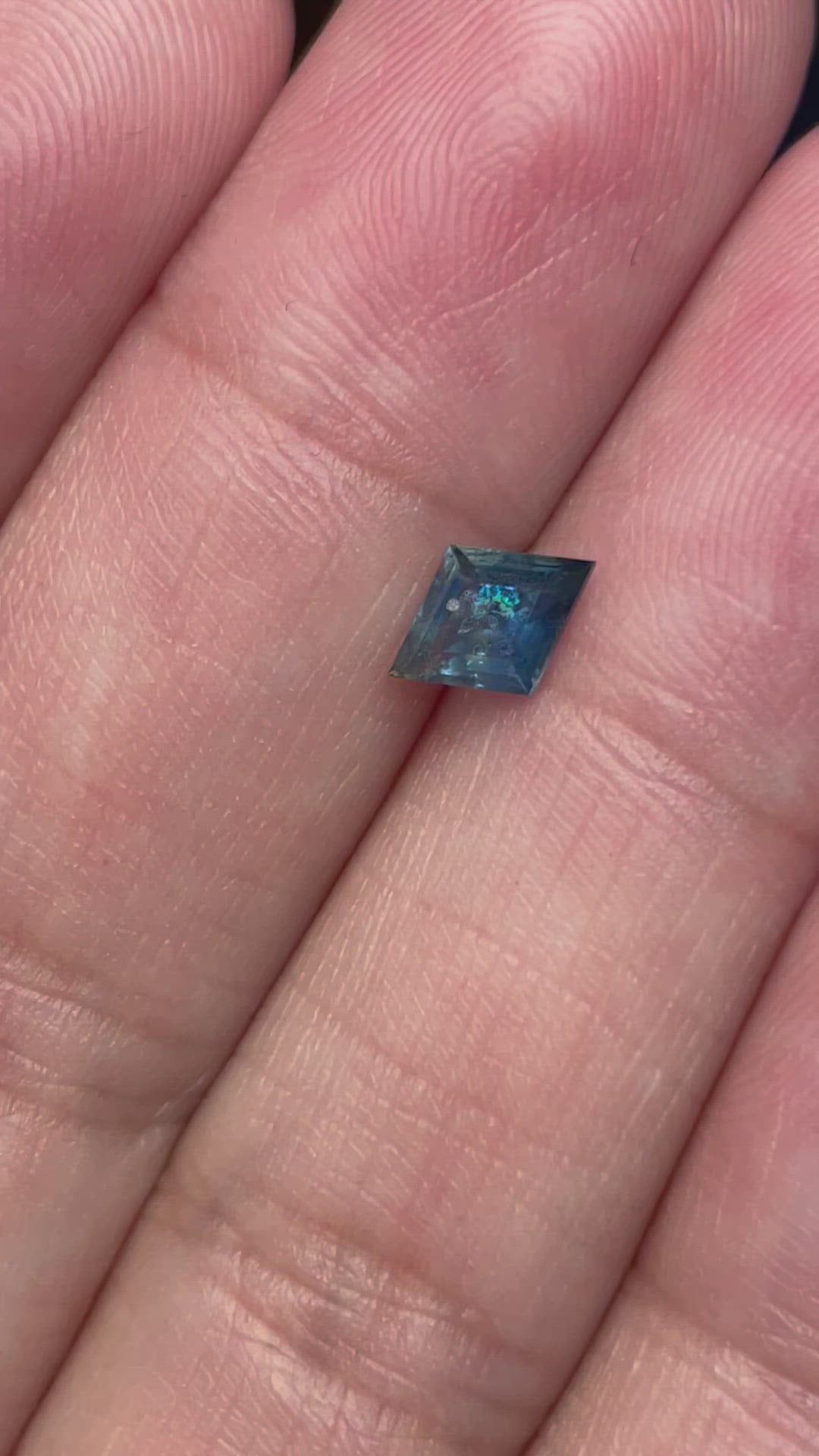 Montana Sapphire .74 CT Blue Teal Color Shift Lozenge Cut
