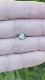 Load and play video in Gallery viewer, Montana Sapphire 1.07 CT Light Blue Grey Antique Cushion Cut
