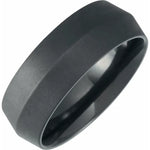 Load image into Gallery viewer, Black Titanium with Knife Edge 8mm width Wedding Band
