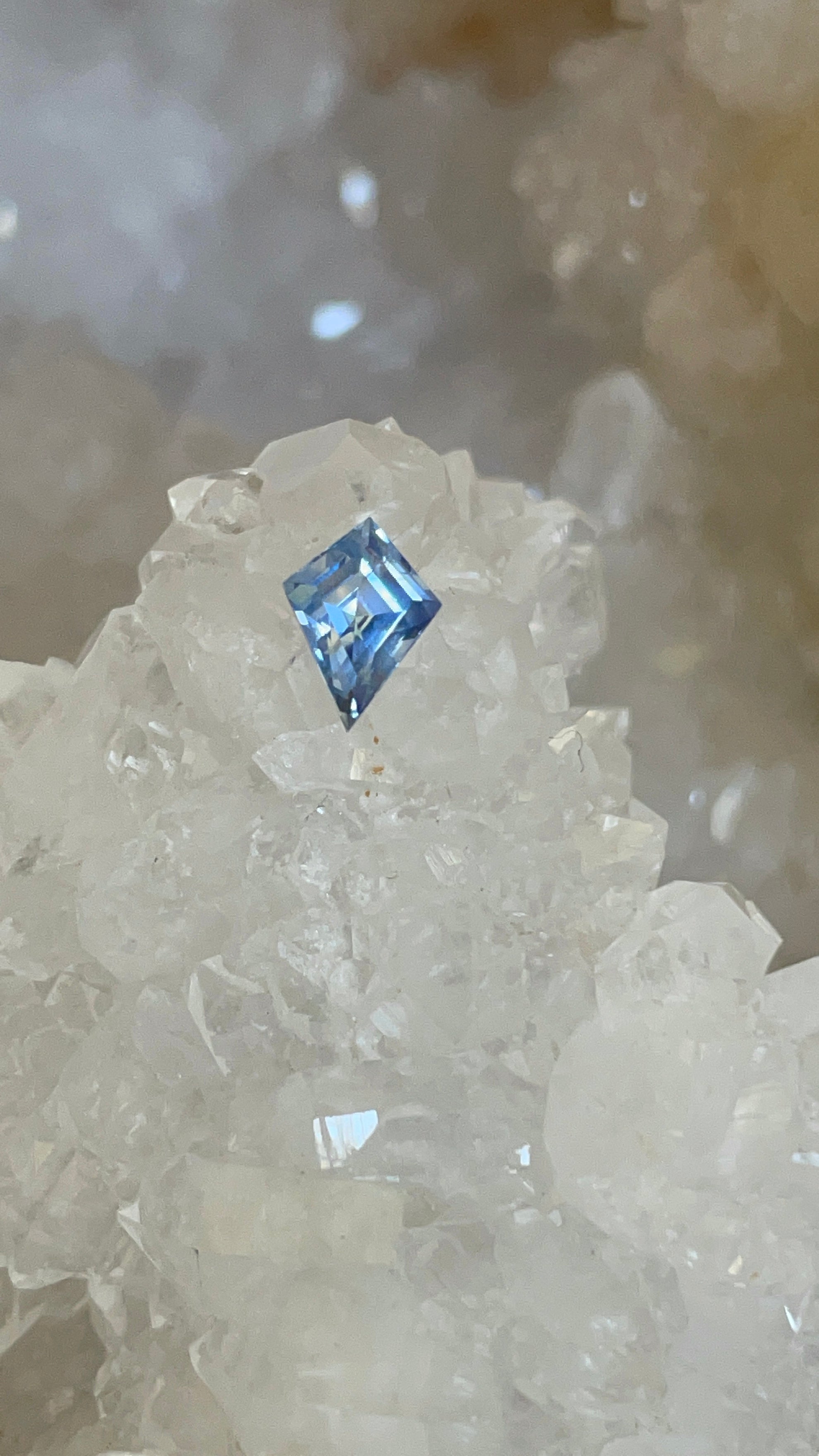Montana Sapphire .86 CT Light Baby Blue to Lavender Kite Cut