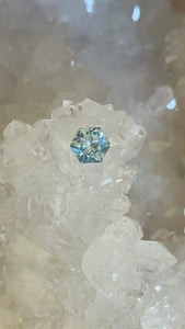 Montana Sapphire 1.38 CT Light Blue to Gray Hexagon Brilliant Cut
