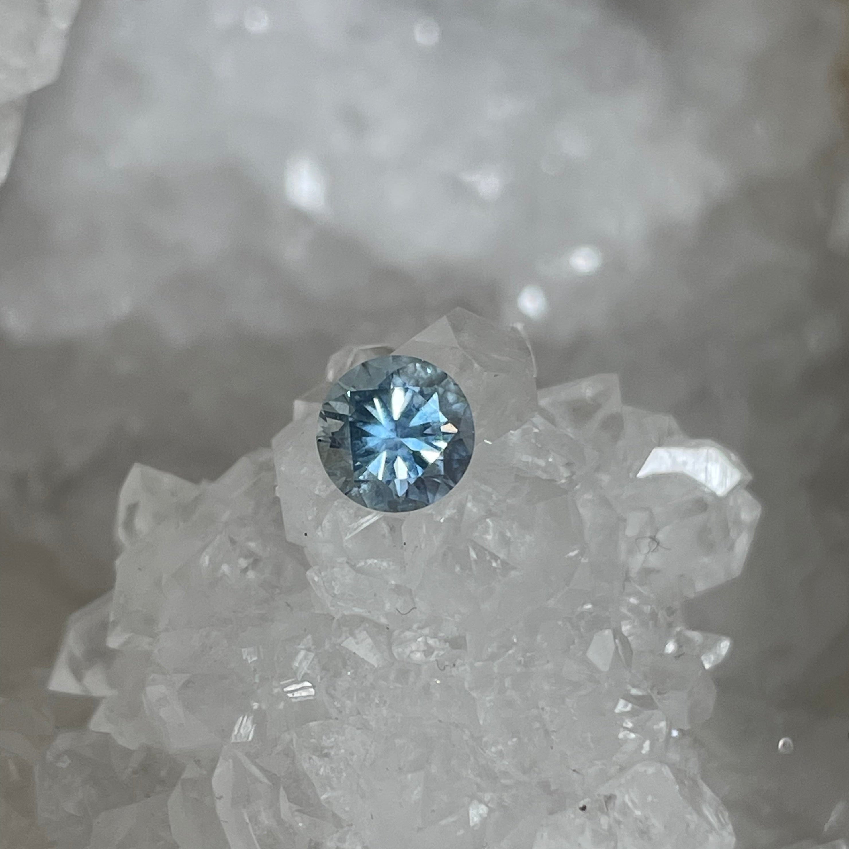 Montana Sapphire 1.28 CT Very Light Blue Round cut