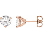 Load image into Gallery viewer, Earrings - 14K Gold Colorless Moissanite Studs
