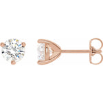 Load image into Gallery viewer, Earrings - 14K Gold Colorless Moissanite Studs
