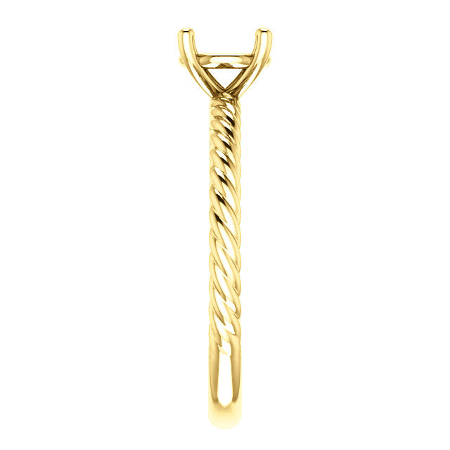 Jacqueline 4-Prong  Solitaire Rope Setting
