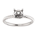 Load image into Gallery viewer, Jacqueline 4-Prong  Solitaire Rope Setting
