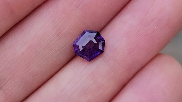 Umba Sapphire 1.11 CT Free-Style Step Cut Purple