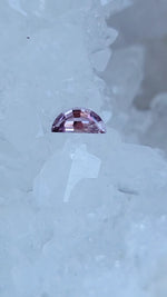 Load image into Gallery viewer, Montana Sapphire .33 CT Pink, Lilac, Lavender, Mauve Half Moon Cut
