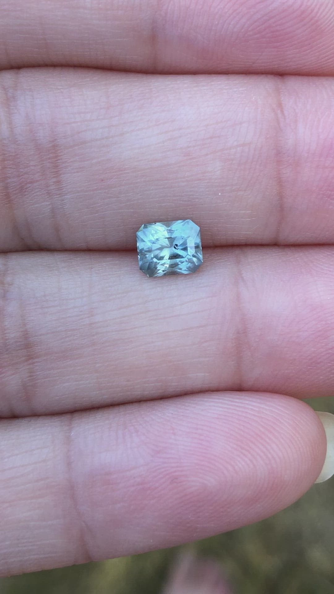 Montana Sapphire 1.26 CT Ice Blue Radiant Cut