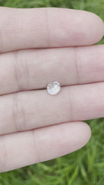 Load and play video in Gallery viewer, Montana Sapphire .85 CT White and Yellow Round Brilliant Cut
