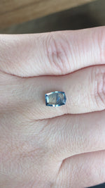 Load and play video in Gallery viewer, Montana Sapphire 1.33 CT Blue and White Portrait Cut
