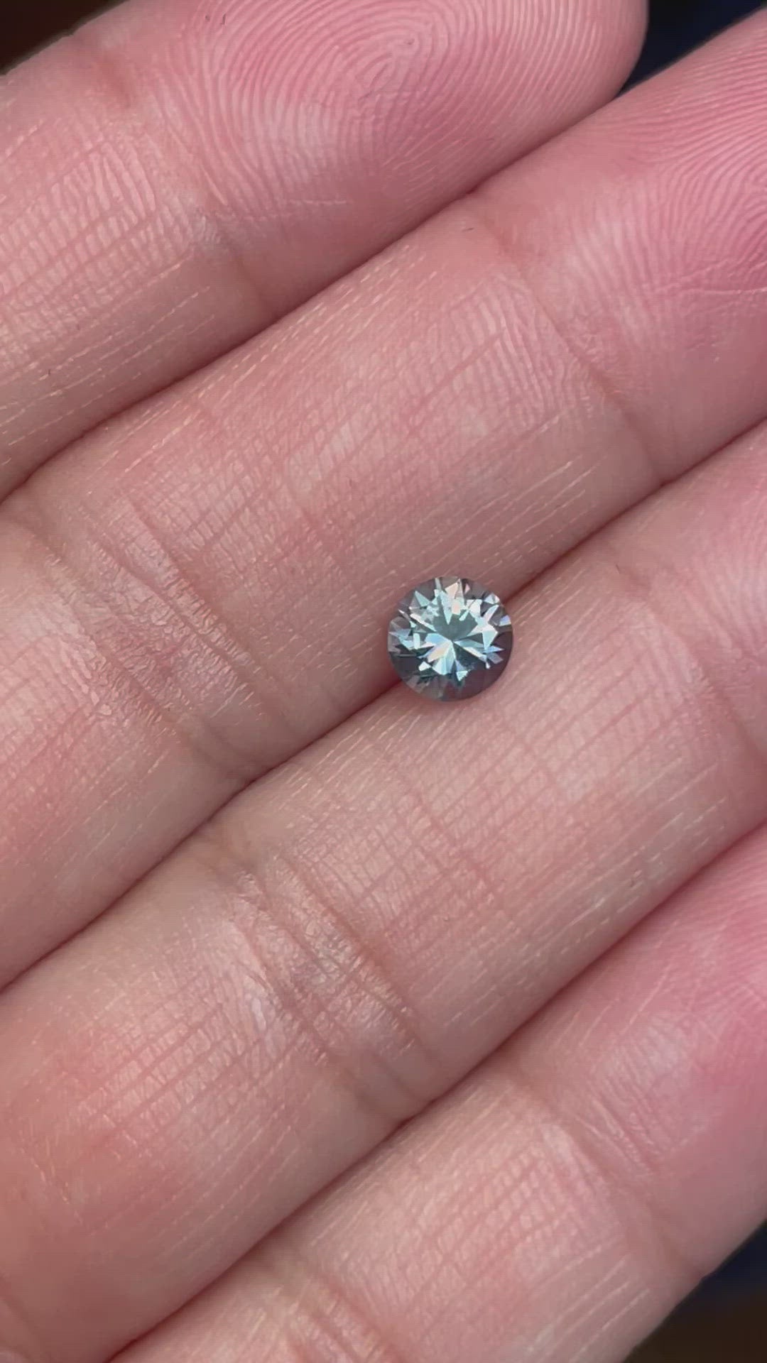 Montana Sapphire .90 CT Light Blue to Grey Color Change Round Cut