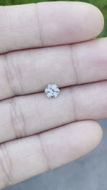 Load and play video in Gallery viewer, Montana Sapphire .66 CT Silver with a Hint of Blue Brilliant Hexagon Cut
