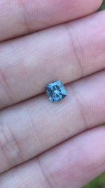 Load and play video in Gallery viewer, Montana Sapphire .89 CT Blue Square Brilliant Cut
