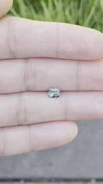 Load and play video in Gallery viewer, Montana Sapphire .77 CT Green Blue Radiant Cut

