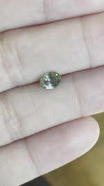 Load and play video in Gallery viewer, Montana Sapphire .90 CT Seafoam and Chartreuse Oval Cut
