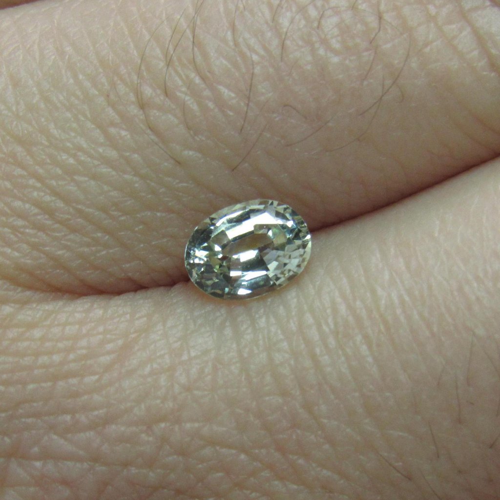 Montana Sapphire Very Light Yellow Oval cut .90 carat