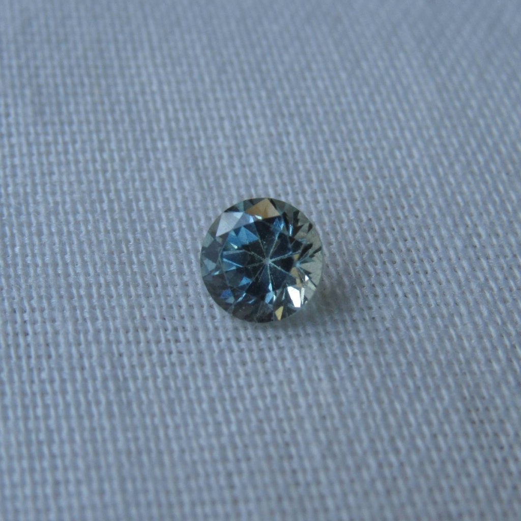 Montana Sapphire .75 CT Blue Yellow Round Brilliant Cut
