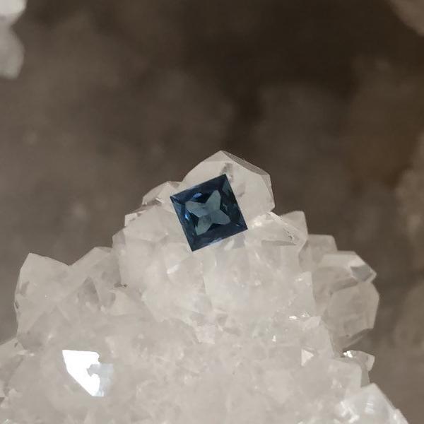 Montana Sapphire .61 CT Royal Blue Princess Cut