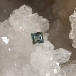 Load image into Gallery viewer, Montana Sapphire .88 CT Color Change Light Green Blue to Olive Green Princess Cut
