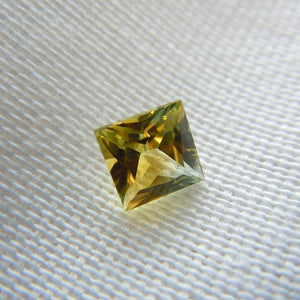 Montana Sapphire .67 CT Yellow/Orange/Green Princess Cut
