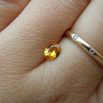 Load image into Gallery viewer, Montana Sapphire .47 CT Golden Yellow Oval Cut

