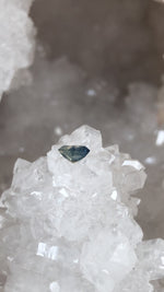 Load image into Gallery viewer, Montana Sapphire .76 CT Blue and Yellow Hazy Goodness Asscher Cut
