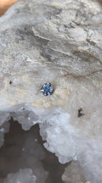 Load image into Gallery viewer, Montana Sapphire .66 CT Silver with a Hint of Blue Brilliant Hexagon Cut
