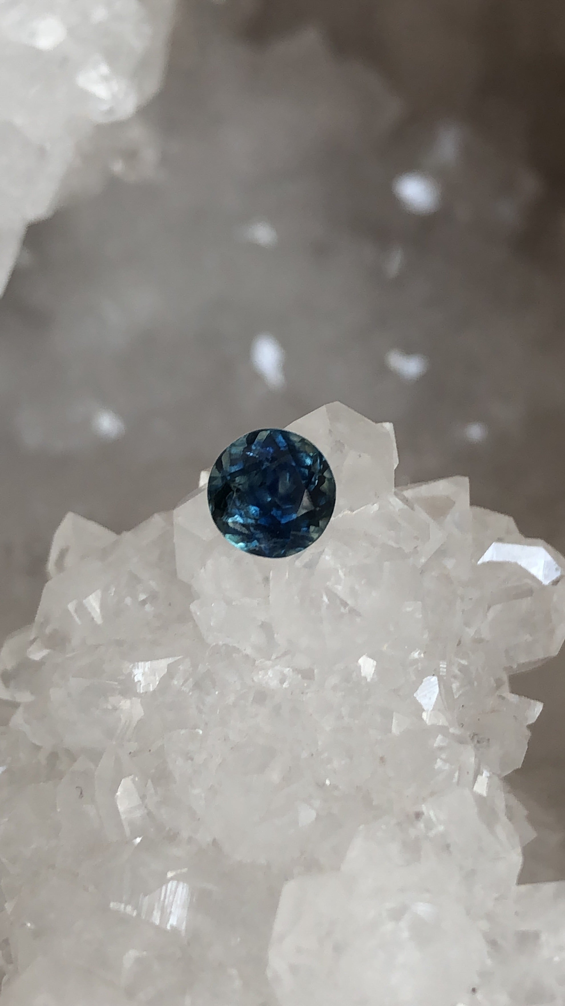 Montana Sapphire Deep Blue Green 1.32 Carat Round Cut