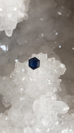 Load image into Gallery viewer, Montana Sapphire .97 CT Deep Blue Hexagon Cut
