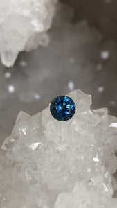 Montana Sapphire .87 CT Blue with Touch of Green Round Cut