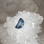 Load image into Gallery viewer, Montana Sapphire 1.06 CT Deep Blue Half-Moon Cut
